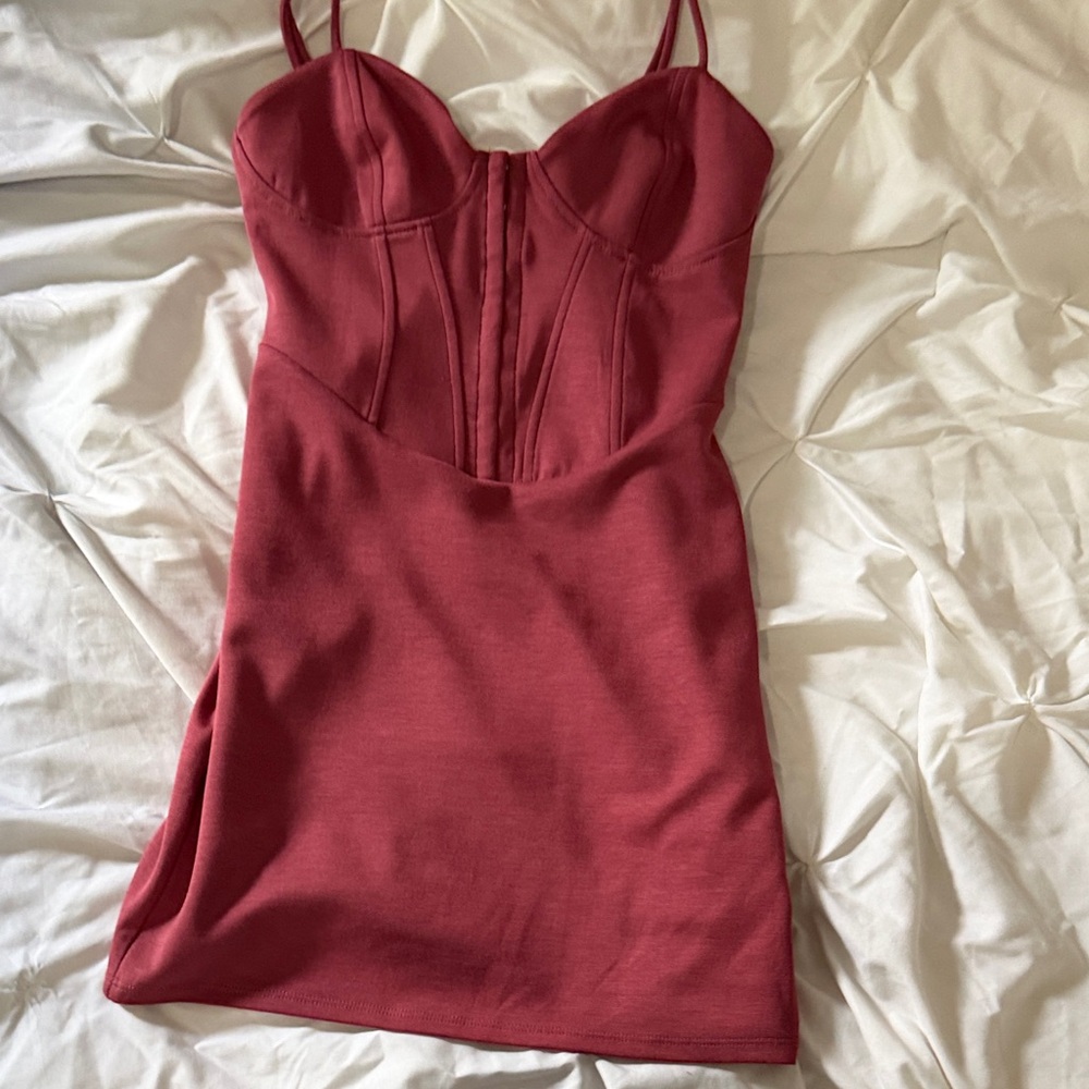 wild fable Strapless Bustier Dress in Rose